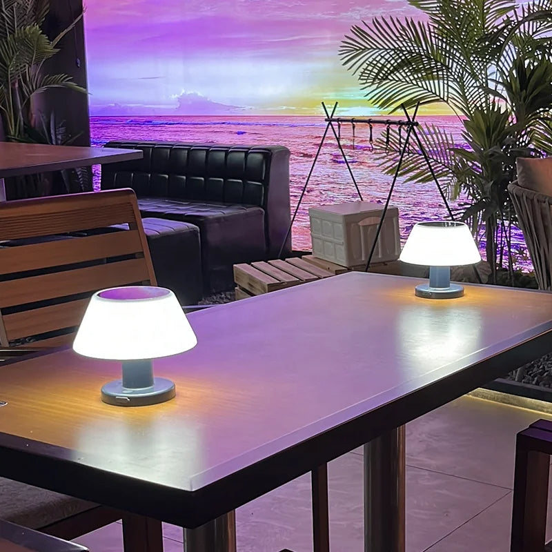 EcoGlow | Solar Table Lamp with Wireless Operation & Waterproof Design | Modern Eco-Friendly Lighting for Indoor & Outdoor Use 2