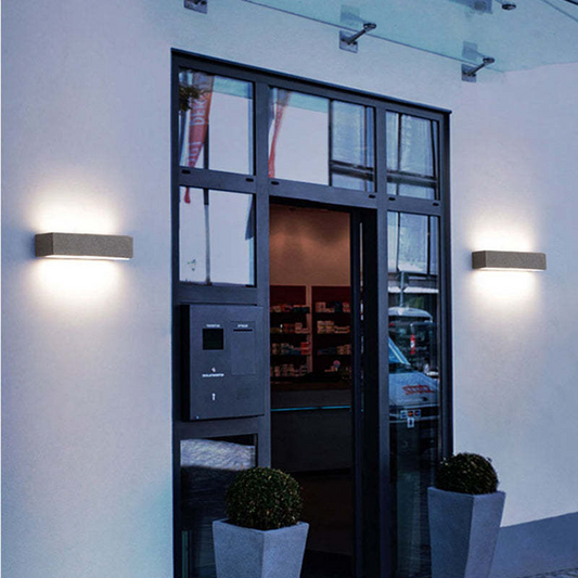 Edge Collection | LED Outdoor Wall Lamp with Up-and-Down Lighting | Modern Design for Patios and Gardens 0