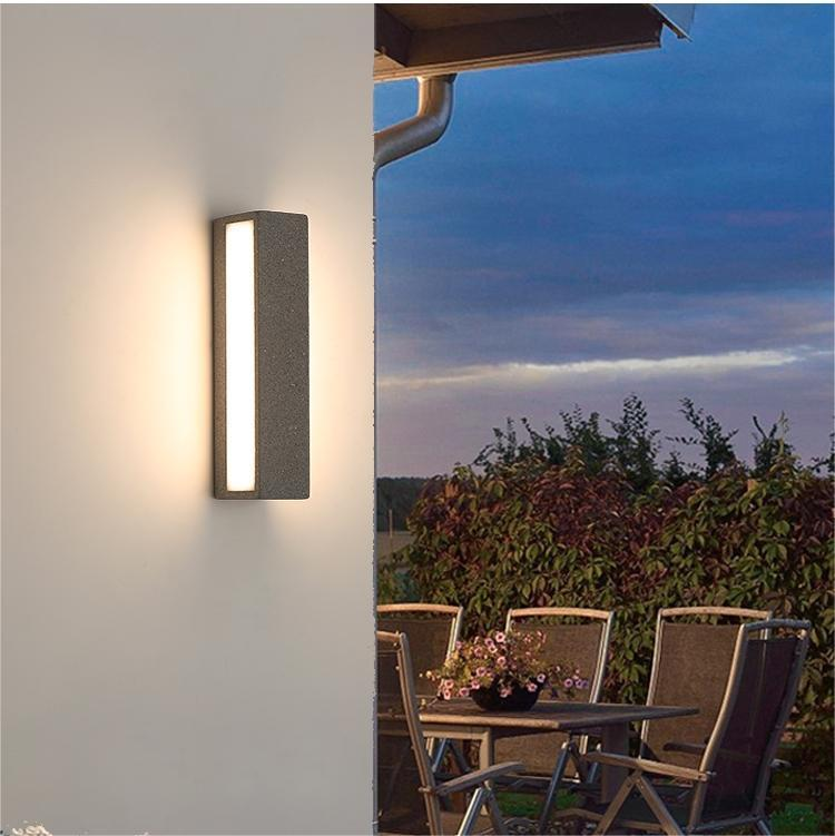 Edge Collection | LED Outdoor Wall Lamp with Up-and-Down Lighting | Modern Design for Patios and Gardens 1
