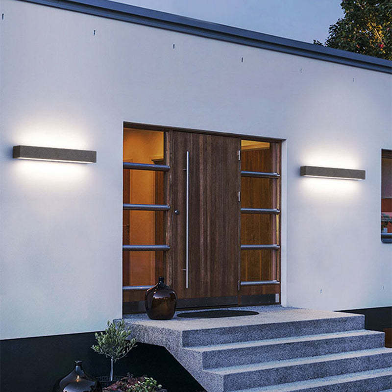 Edge Collection | LED Outdoor Wall Lamp with Up-and-Down Lighting | Modern Design for Patios and Gardens 3