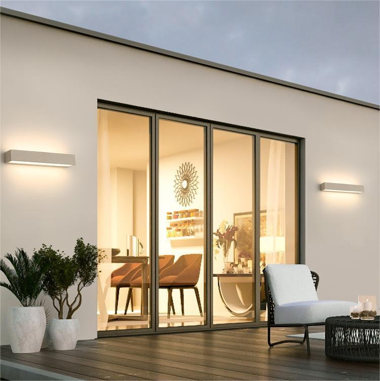 Edge Collection | LED Outdoor Wall Lamp with Up-and-Down Lighting | Modern Design for Patios and Gardens 4