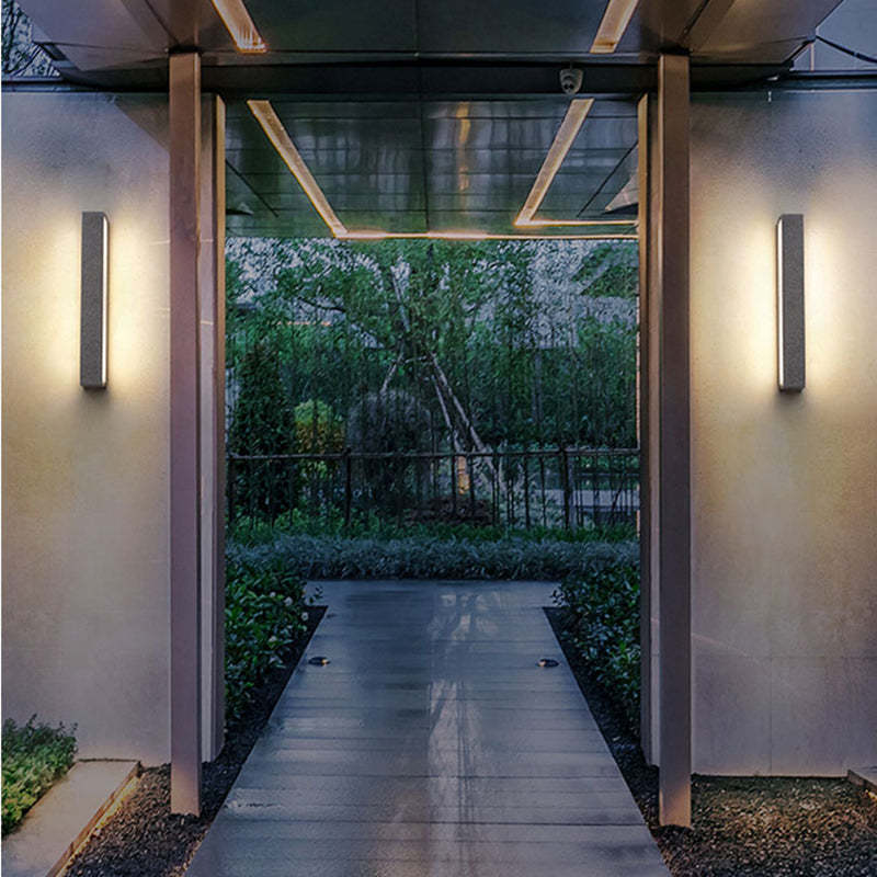 Edge Collection | LED Outdoor Wall Lamp with Up-and-Down Lighting | Modern Design for Patios and Gardens 6