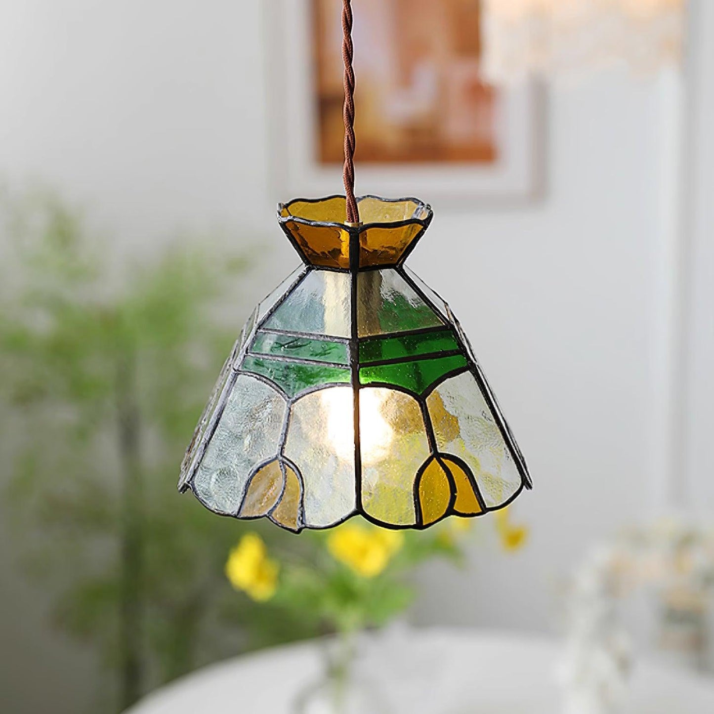 Eldine | Glass Pendant Light with Adjustable Height & Dimmable Feature | Elegant Kitchen Pendant Lighting for Stunning Illumination 0