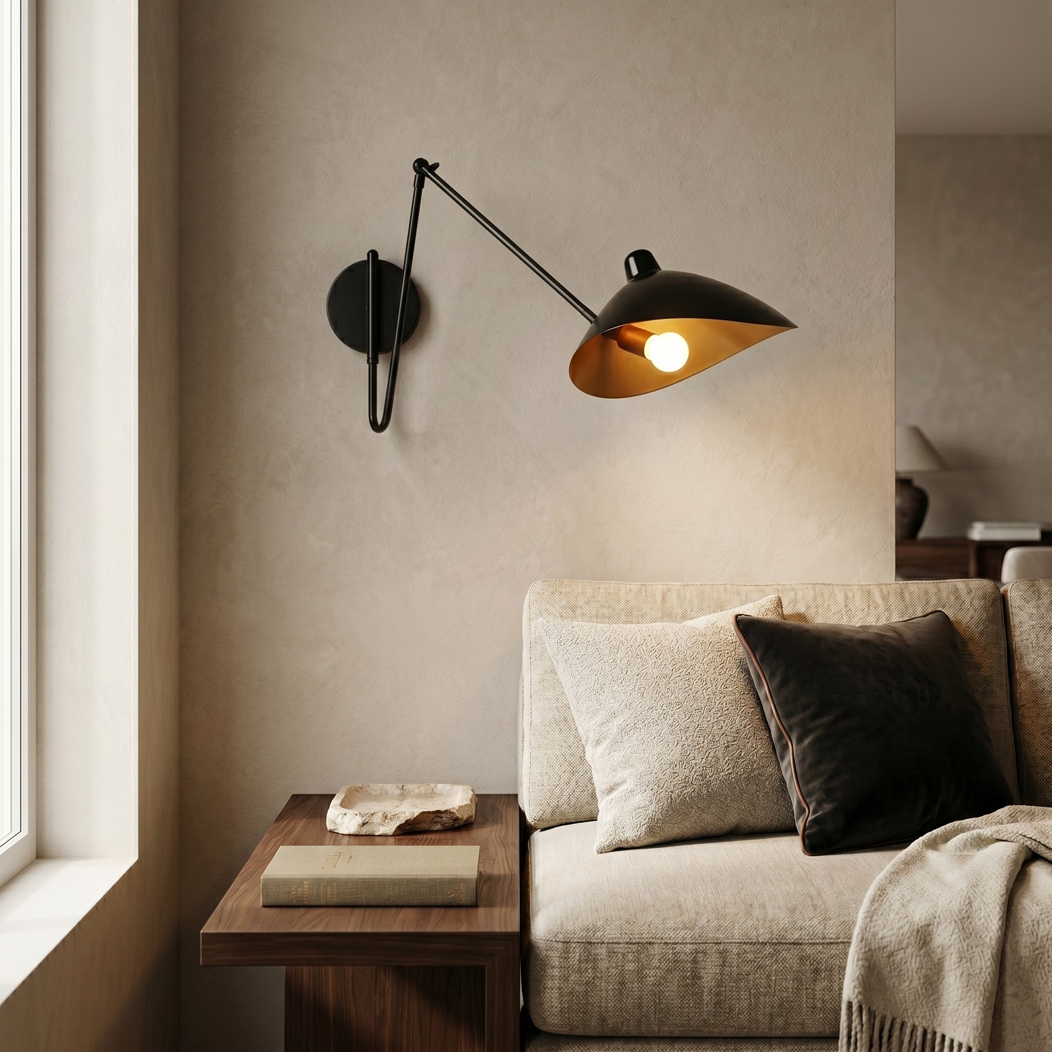 Eldvik Rotatable Wall Sconce | 2 Finishes