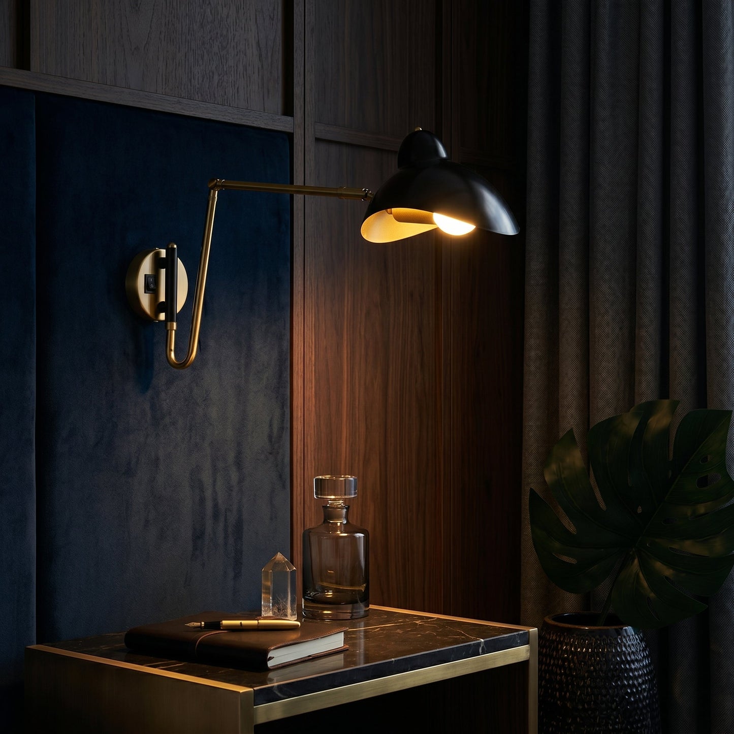 Eldvik | Wall Sconce Lighting with Rotatable Shade & Adjustable Arm | Industrial Matte Iron Design for Precision Task Lighting 3