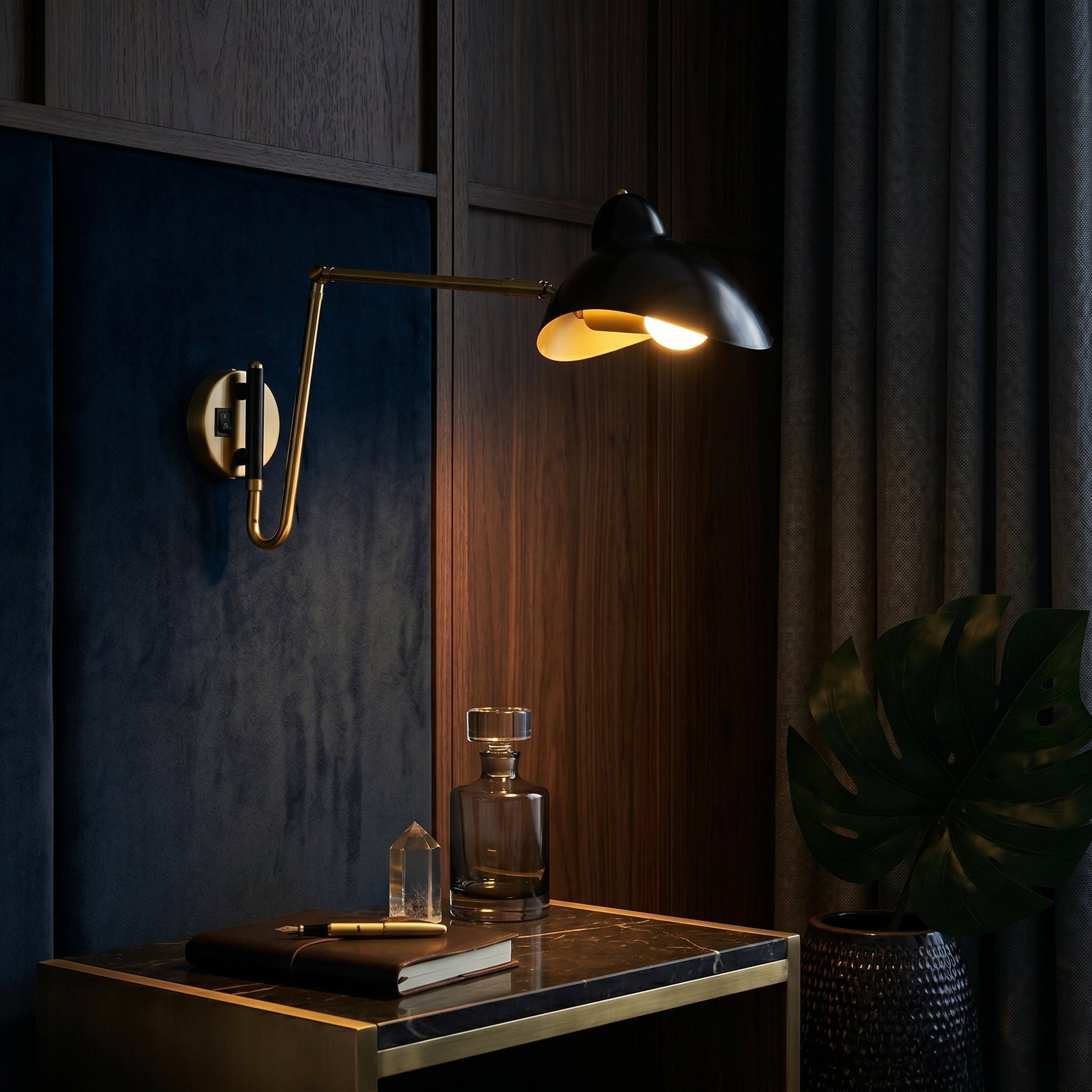 Eldvik | Wall Sconce Lighting with Rotatable Shade & Adjustable Arm | Industrial Matte Iron Design for Precision Task Lighting 3