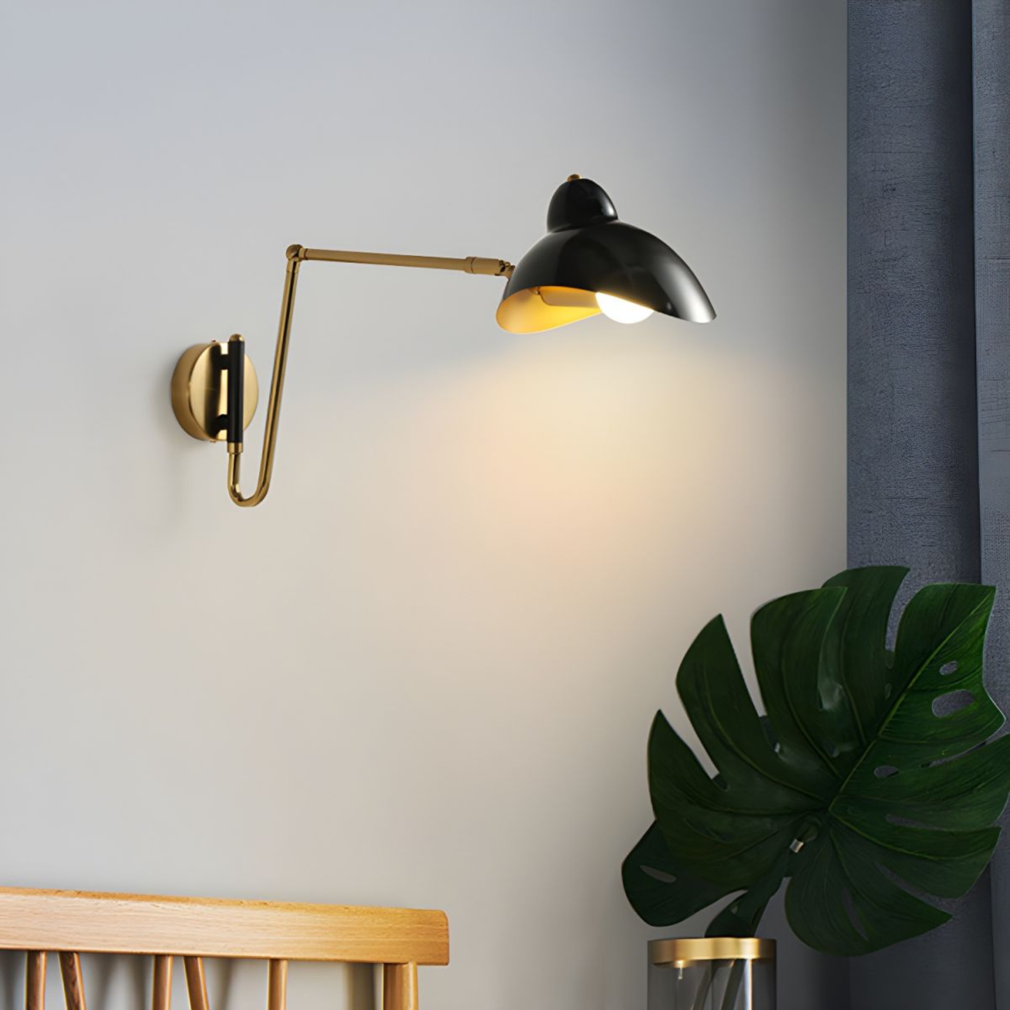 Eldvik | Wall Sconce Lighting with Rotatable Shade & Adjustable Arm | Industrial Matte Iron Design for Precision Task Lighting 7
