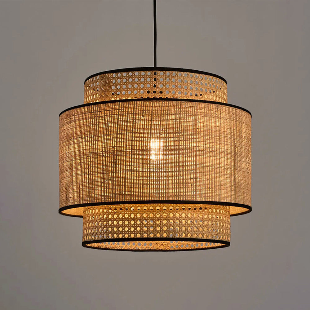 Elegance Collection | Rattan Pendant Light with Adjustable Chain | Soft Lighting for Cozy Spaces 0