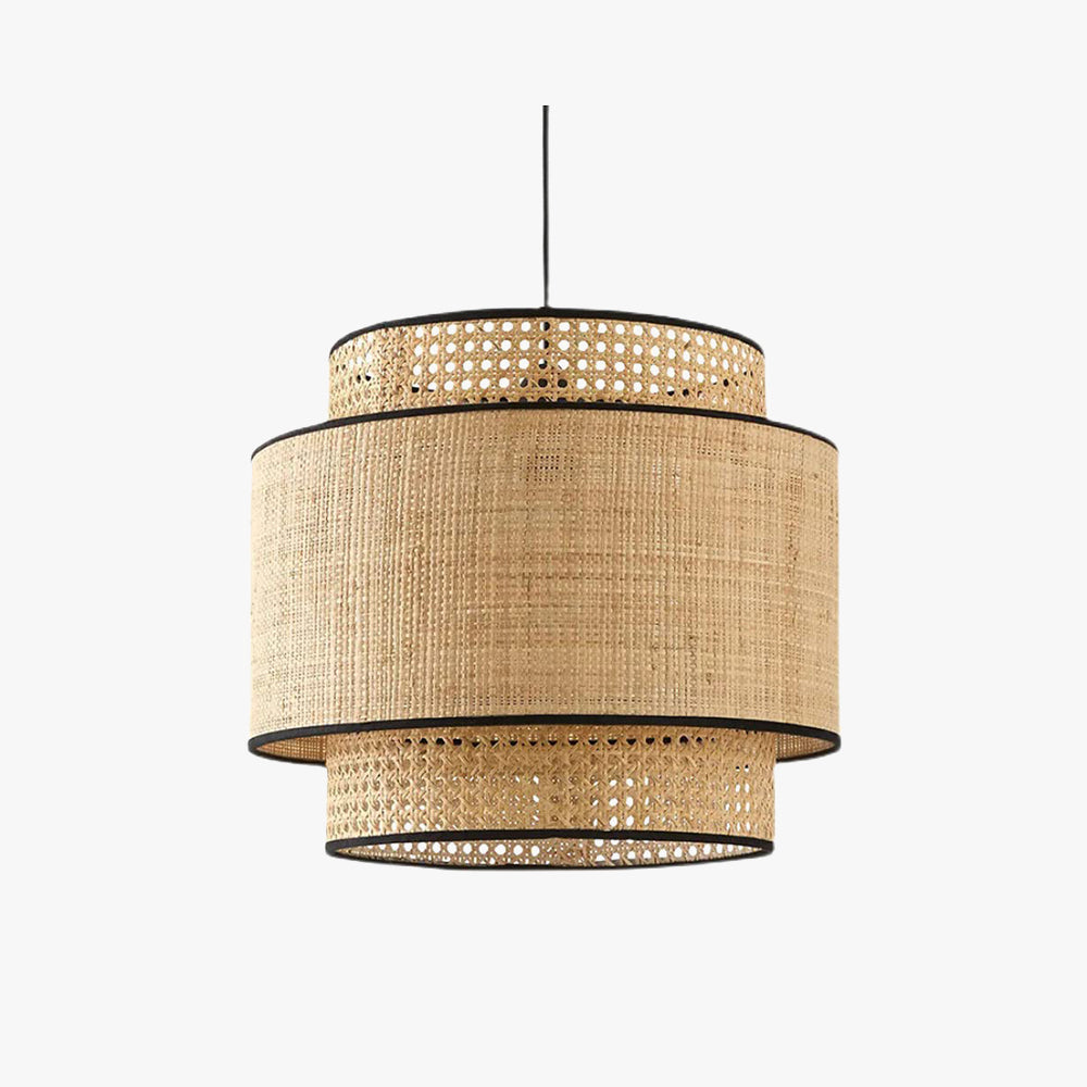 Elegance Collection | Rattan Pendant Light with Adjustable Chain | Soft Lighting for Cozy Spaces 1