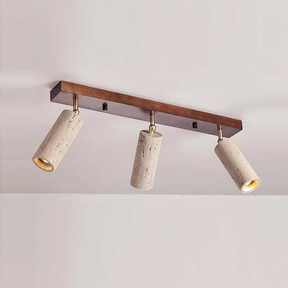 Elegant 3-Light Ceiling Spotlight with Adjustable Direction & Wood Canopy | Stylish Illumination for Kitchen and Living Room 3
