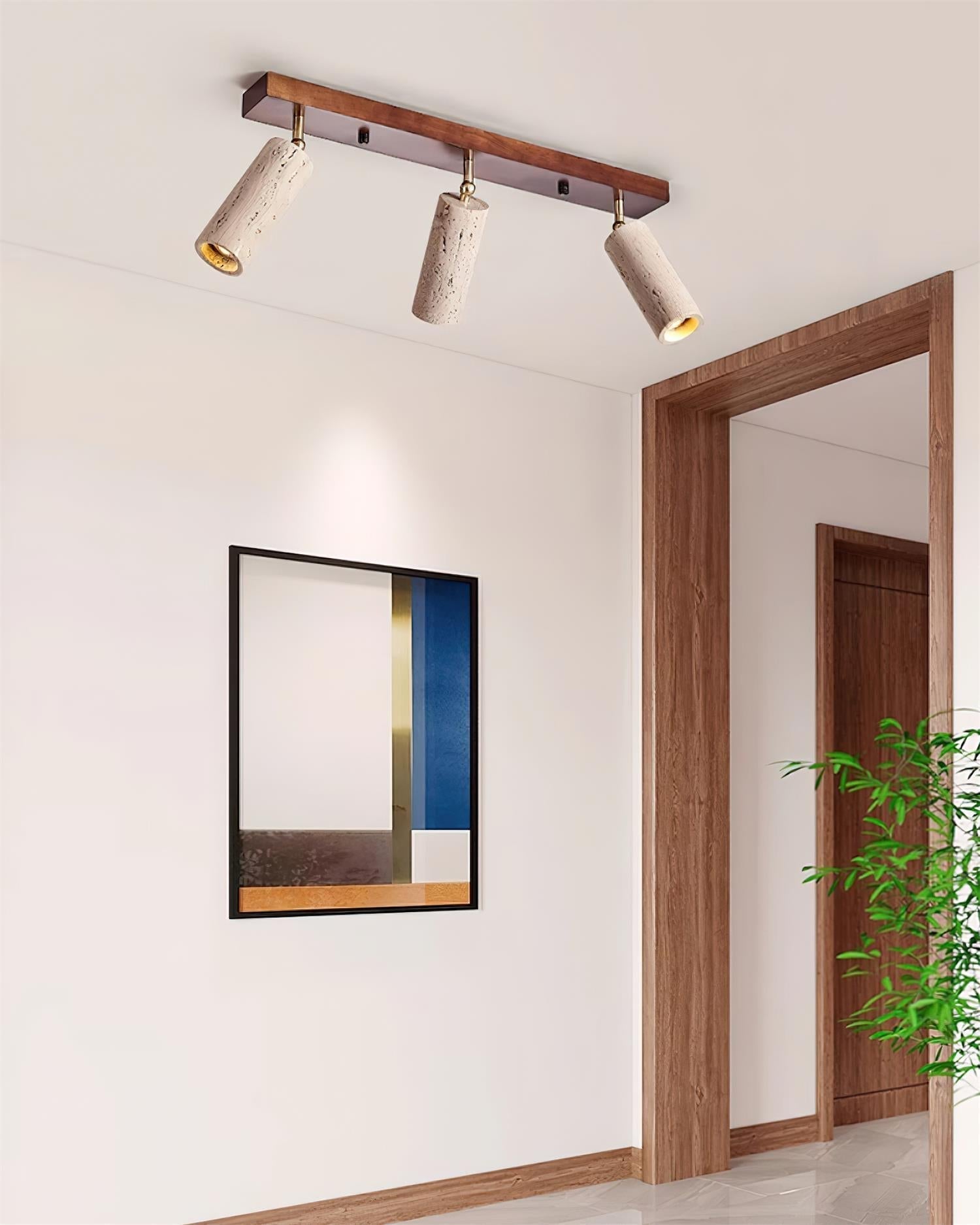Elegant 3-Light Ceiling Spotlight with Adjustable Direction & Wood Canopy | Stylish Illumination for Kitchen and Living Room 4