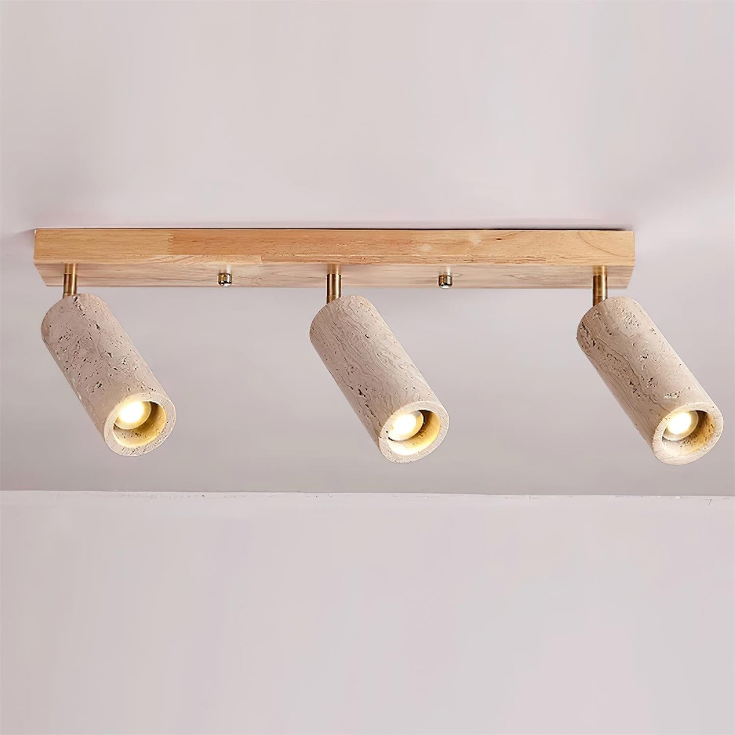 Elegant 3-Light Ceiling Spotlight with Adjustable Direction & Wood Canopy | Stylish Illumination for Kitchen and Living Room 5