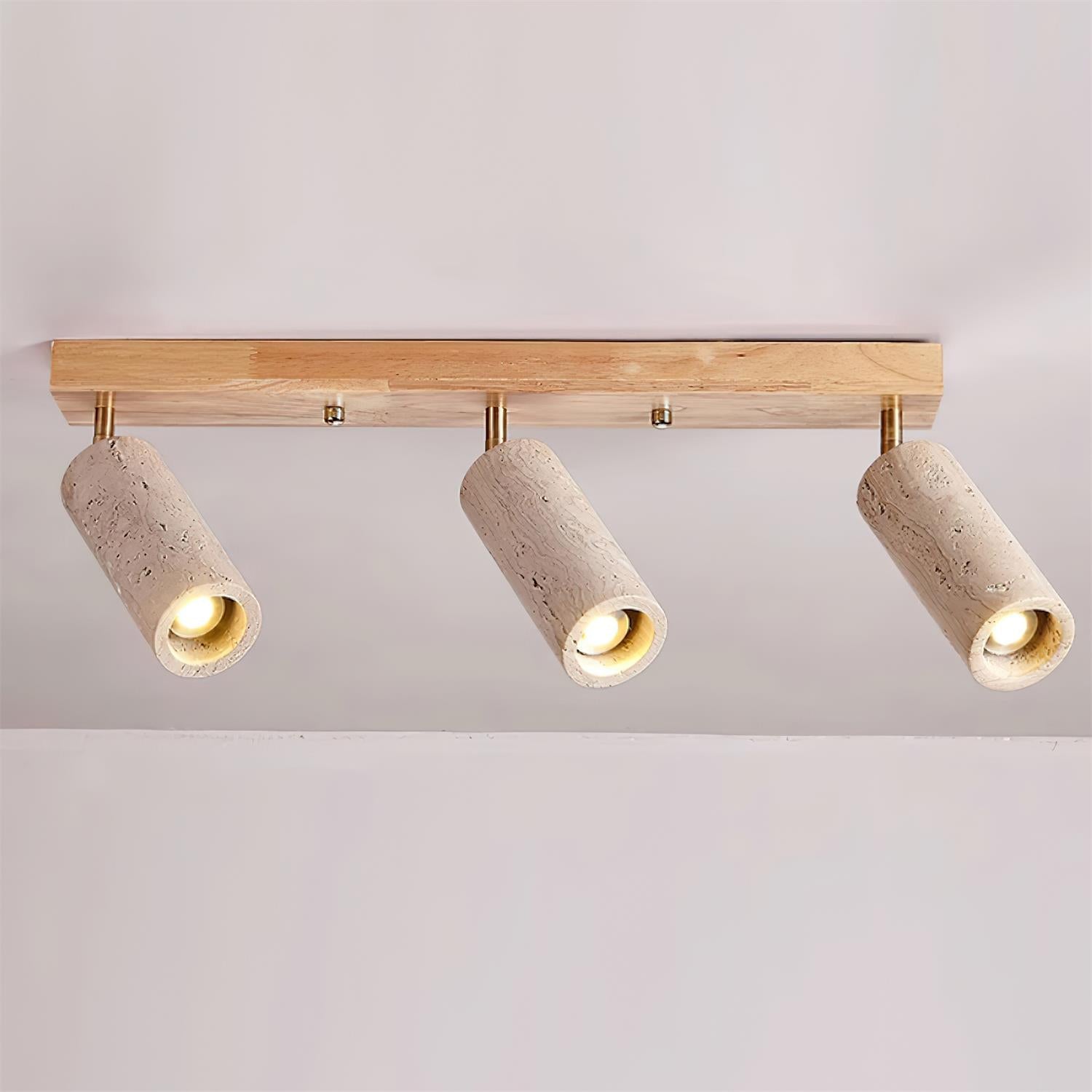 Elegant 3-Light Ceiling Spotlight with Adjustable Direction & Wood Canopy | Stylish Illumination for Kitchen and Living Room 5