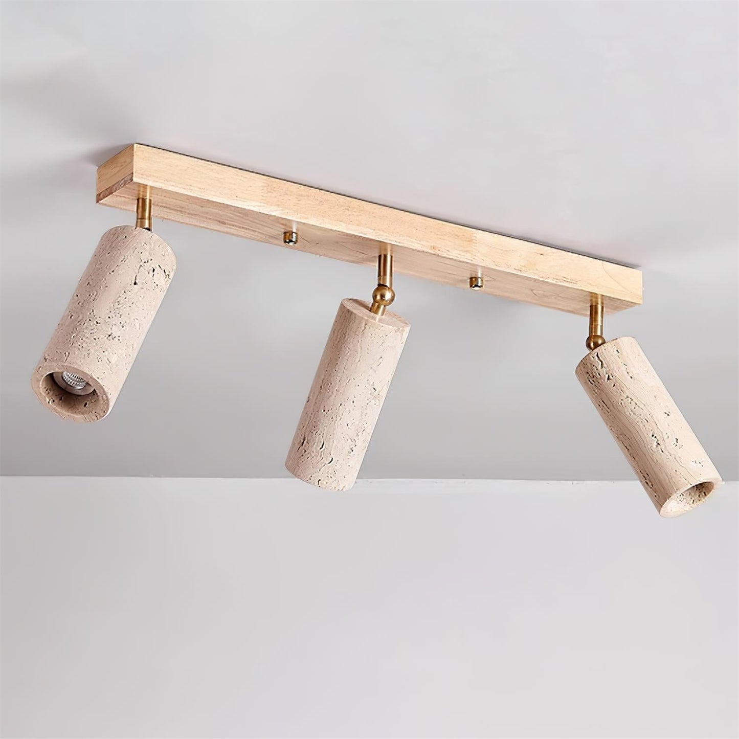 Elegant 3-Light Ceiling Spotlight with Adjustable Direction & Wood Canopy | Stylish Illumination for Kitchen and Living Room 6