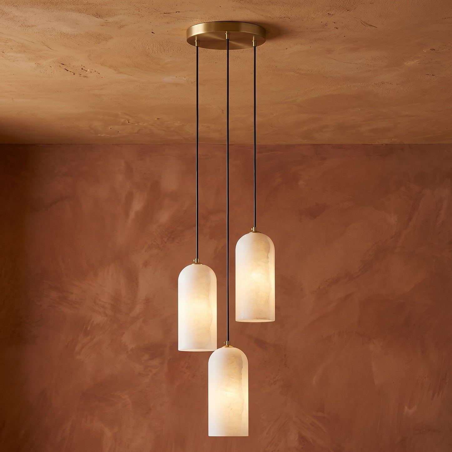 Elegant Alabaster Globe Pendant Light | Brass Finish for Ambient Kitchen Lighting 3