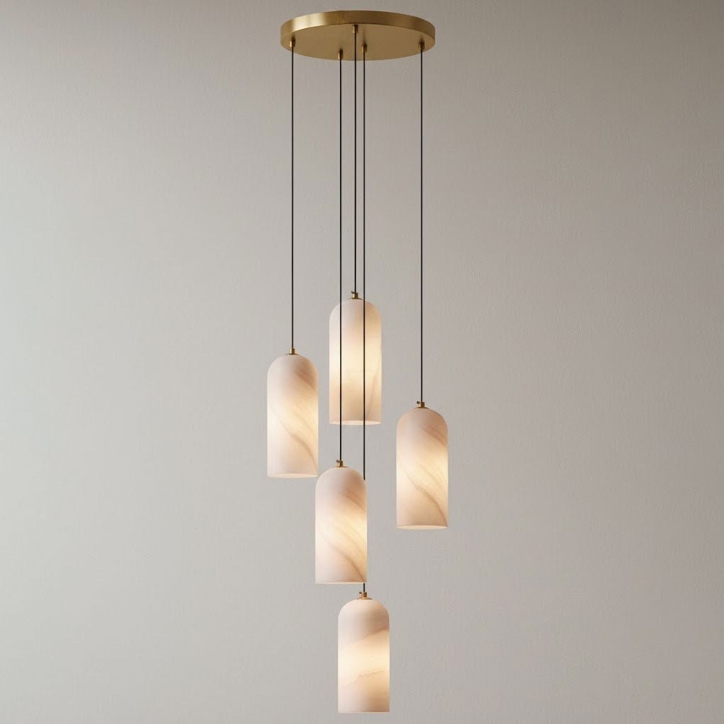 Elegant Alabaster Globe Pendant Light | Brass Finish for Ambient Kitchen Lighting 7