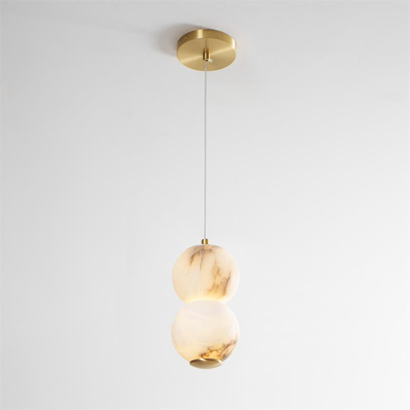 Elegant Alabaster Pendant Light with Adjustable Height & Dimmable Options | Stylish Kitchen Pendant Lighting for Modern Interiors 0