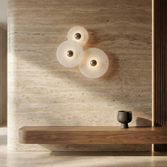 Elegant Alabaster Wall Lamp | Soft Diffused Lighting for Modern Interiors 0