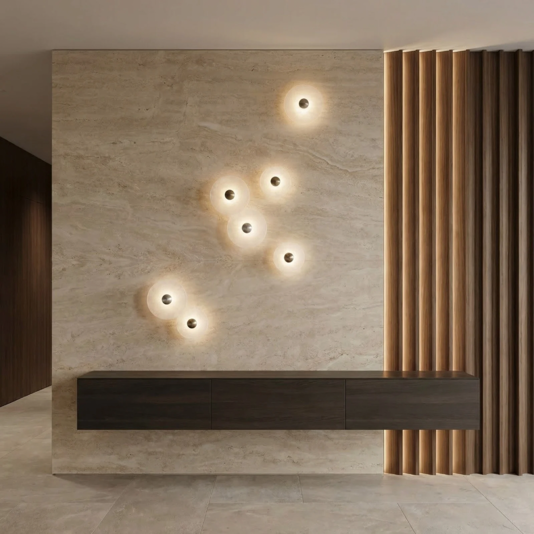Elegant Alabaster Wall Lamp | Soft Diffused Lighting for Modern Interiors 1