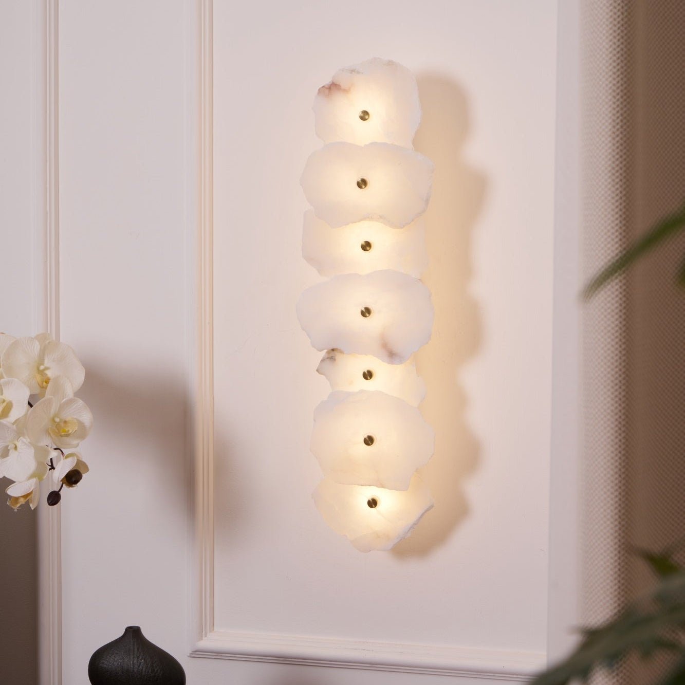 Elegant Alabaster Wall Lamp | Soft LED Sconce Light for Modern Interiors 8