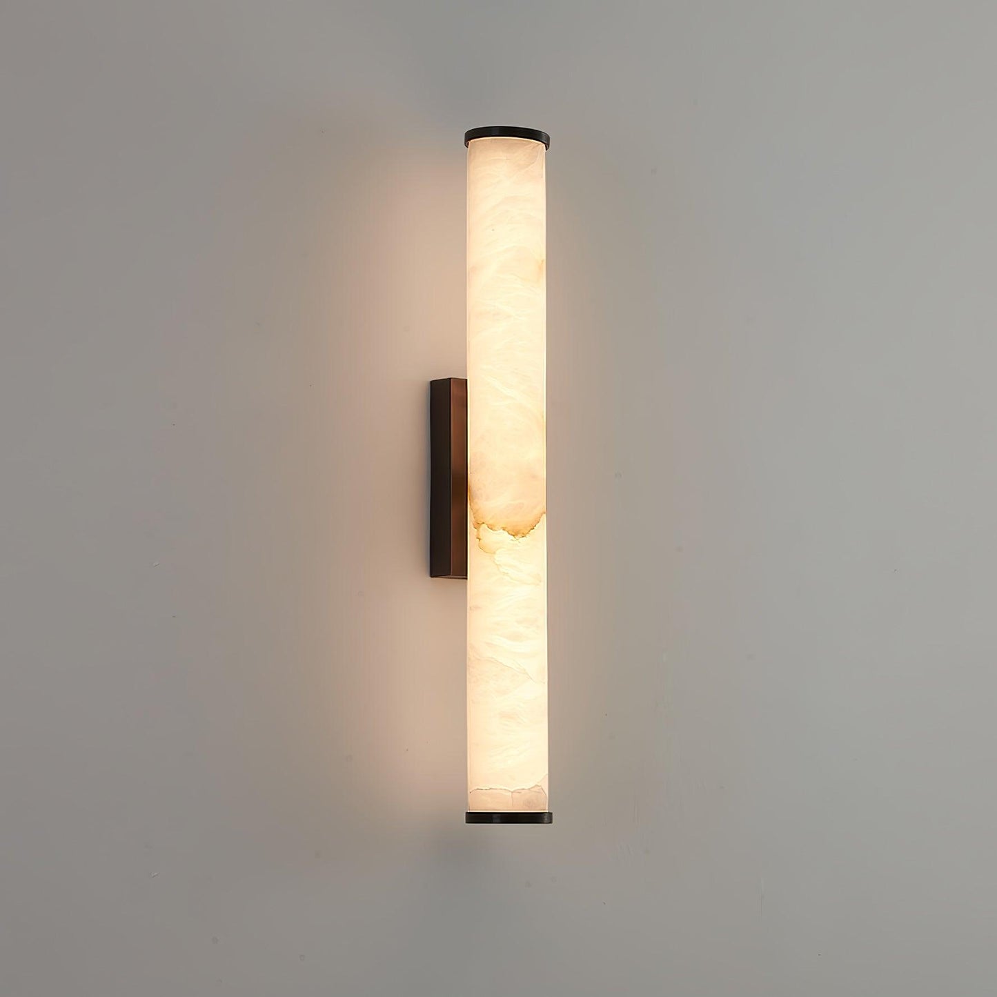 Elegant Alabaster Wall Lamp with Vintage Brass Frame | Stylish Wall Sconce Lighting for Cozy Indoor Spaces 11