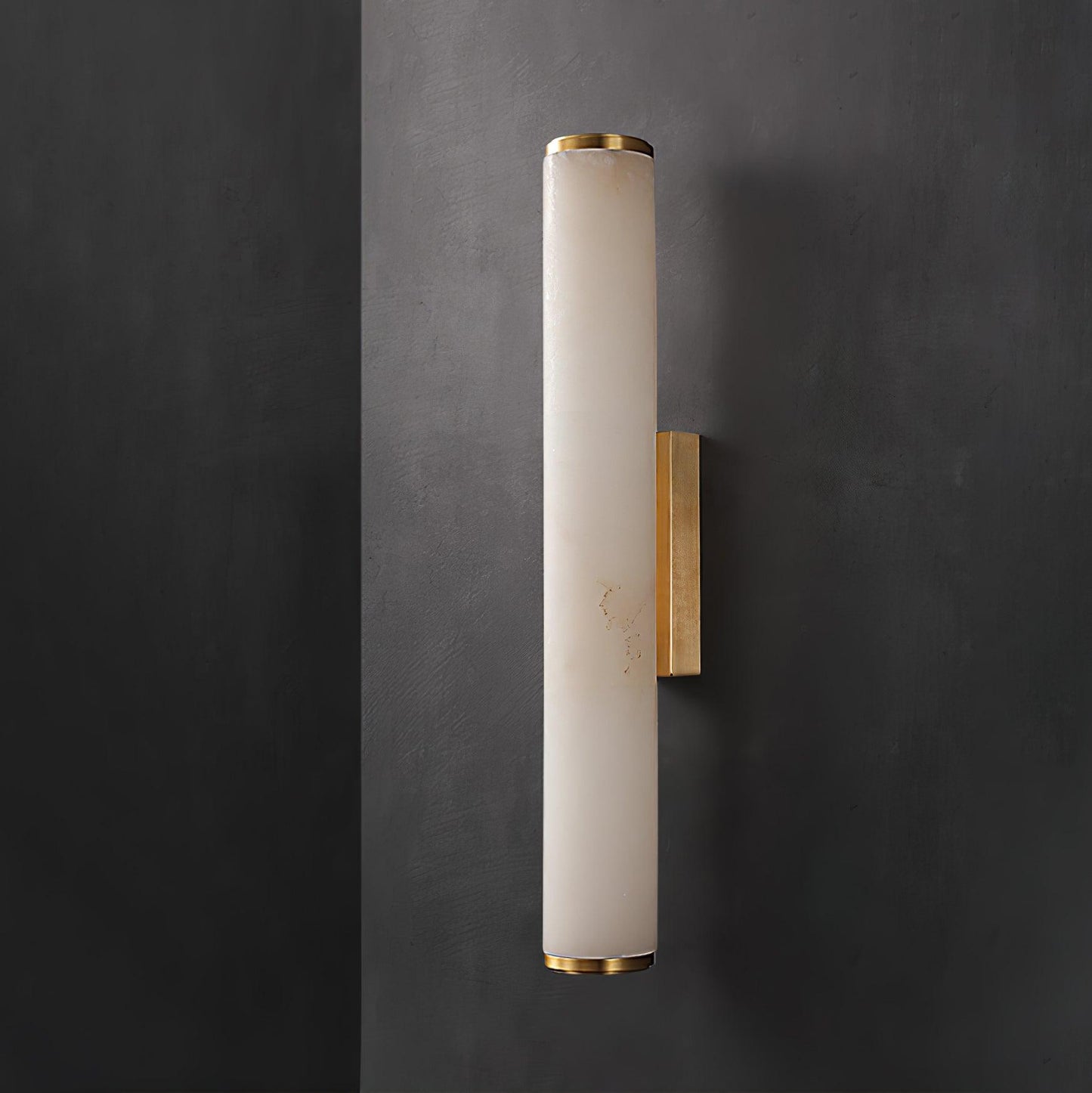 Elegant Alabaster Wall Lamp with Vintage Brass Frame | Stylish Wall Sconce Lighting for Cozy Indoor Spaces 12