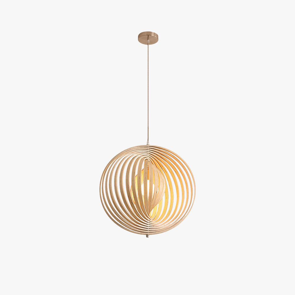 Elegant Black Pendant Light | LED Design with Wood & Metal Finish for Modern Kitchen Spaces 0