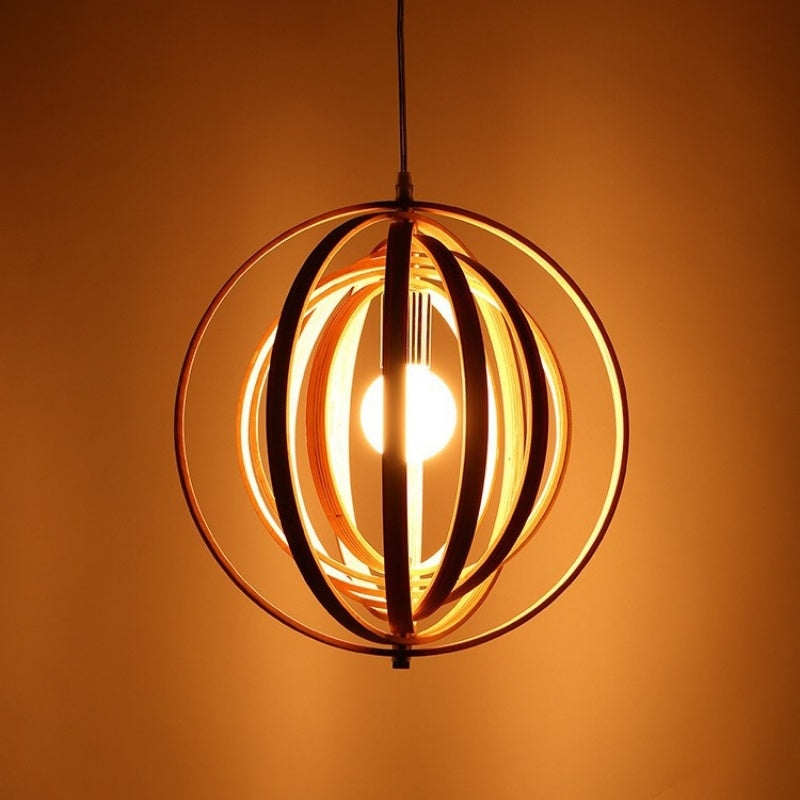Elegant Black Pendant Light | LED Design with Wood & Metal Finish for Modern Kitchen Spaces 5
