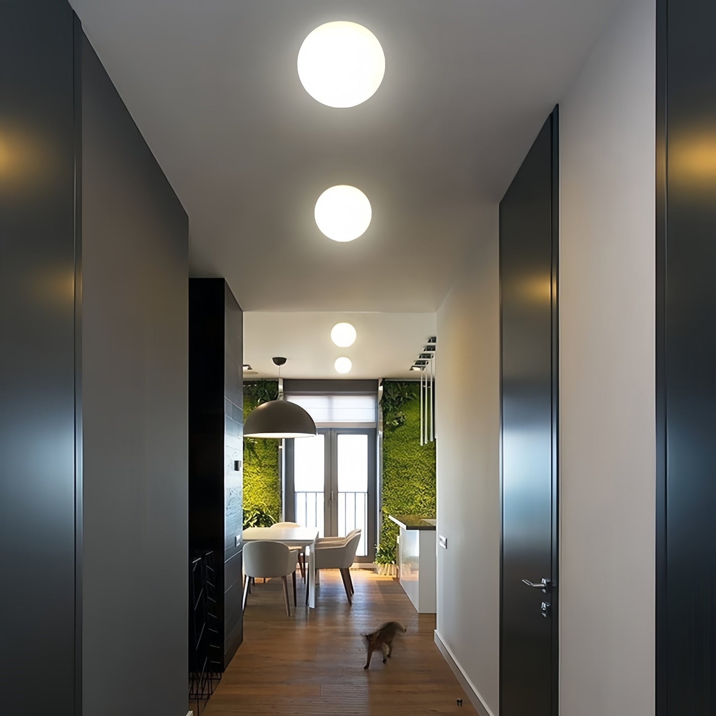 Elegant Bubble Sphere Flush Mount Ceiling Light Fixture | Modern Design for Cozy Ambiance 0