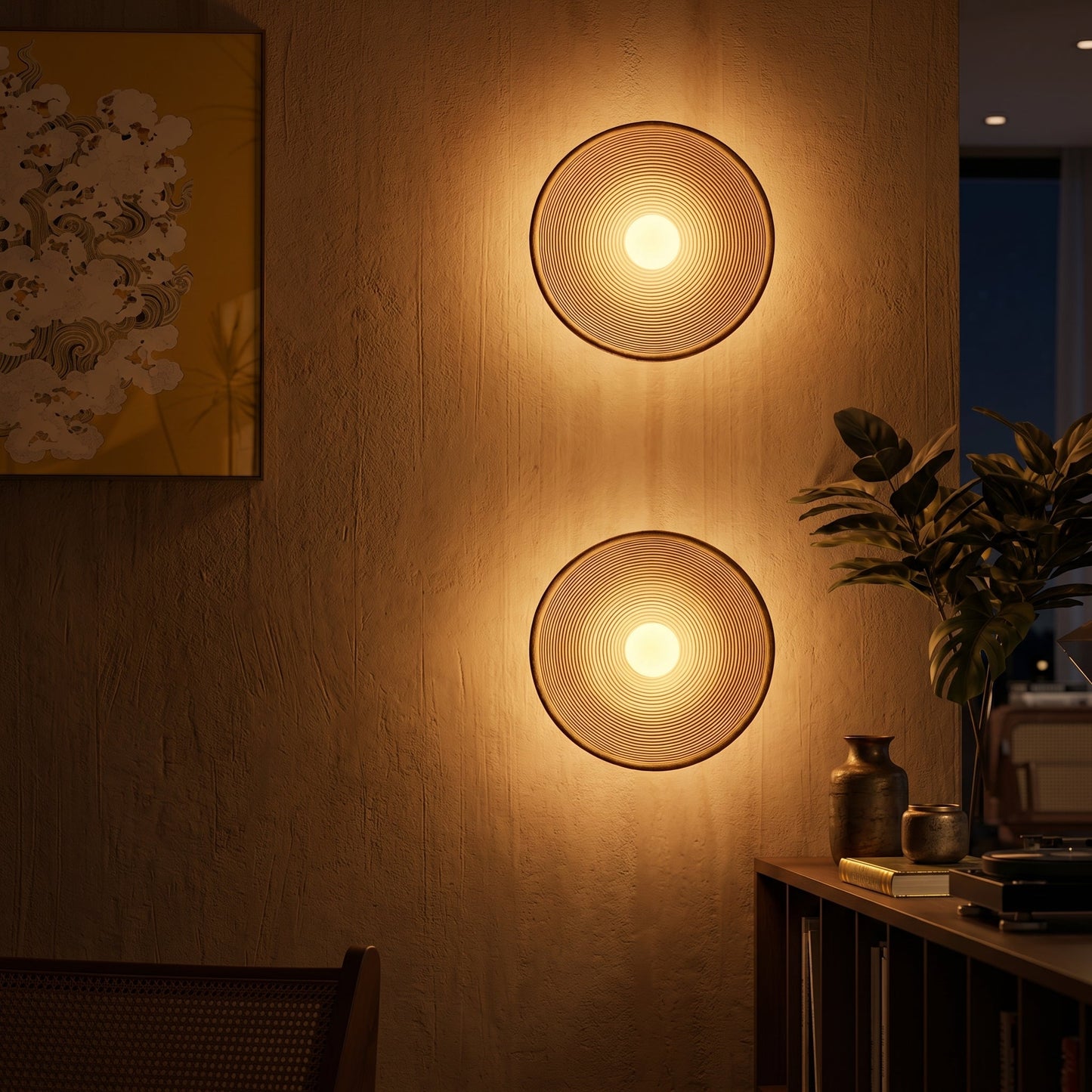 Elegant Ceramic Round Wall Lamp | Minimalist LED Design for Cozy Ambiance 3