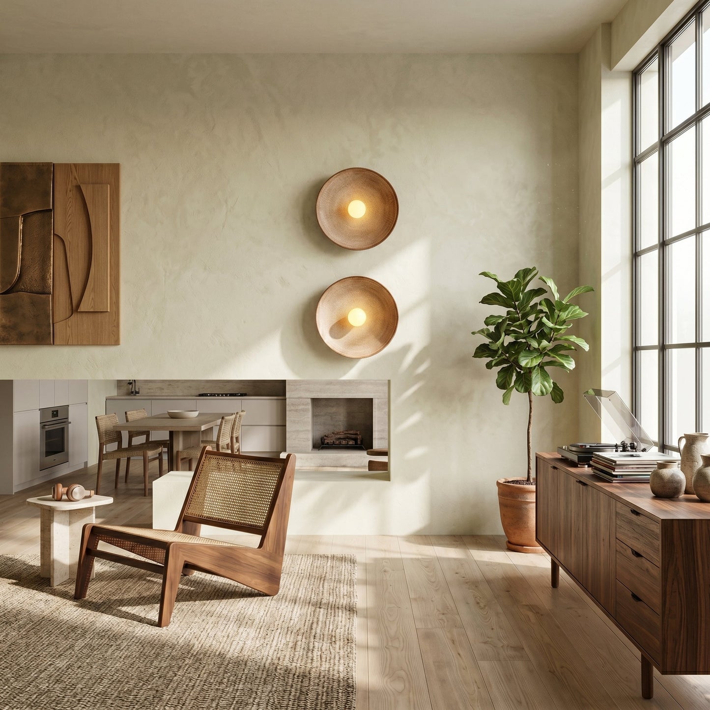 Elegant Ceramic Round Wall Lamp | Minimalist LED Design for Cozy Ambiance 4