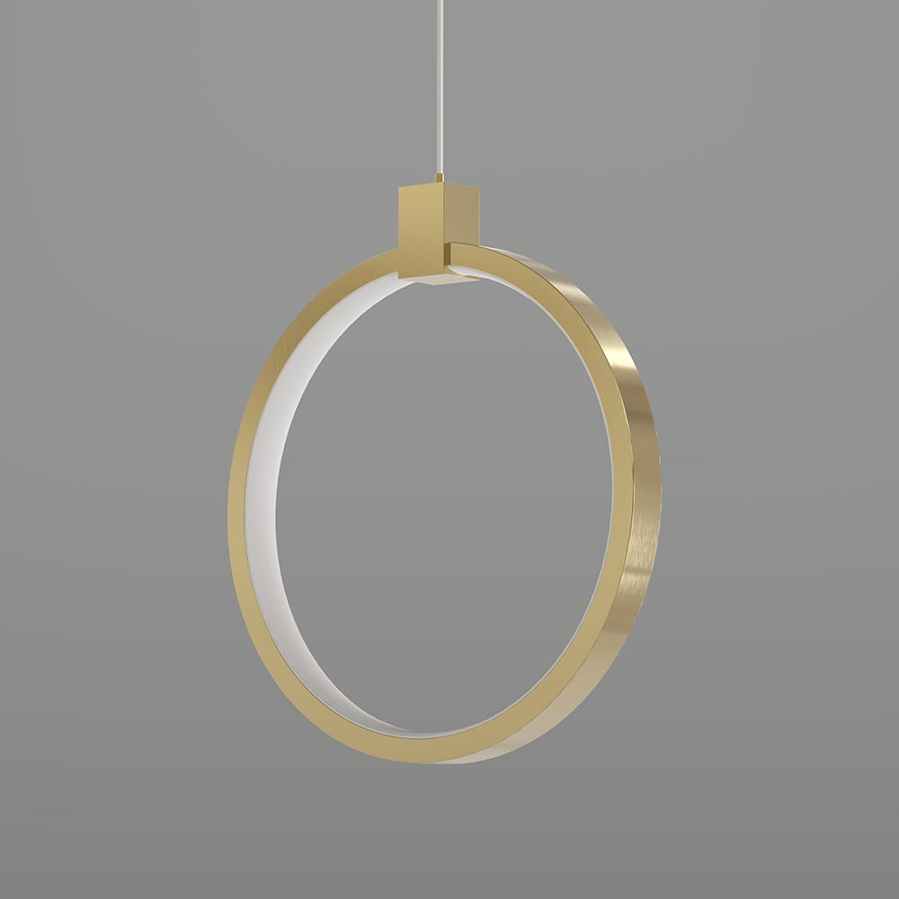 Elegant Circle Pendant Light | 2-Light Brass Ceiling Fixture with Adjustable Height | Modern Kitchen Pendant Lighting for Inviting Ambiance 8
