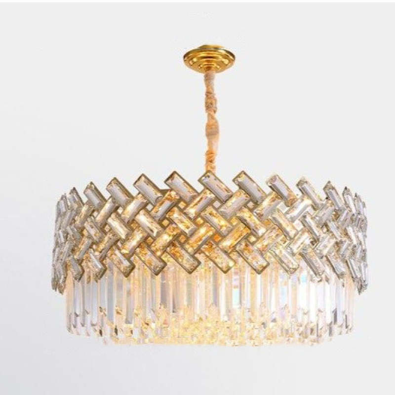 Elegant Crystal Chandelier Light with 12 LED Bulbs | Postmodern Design for Modern Bedrooms and Living Rooms