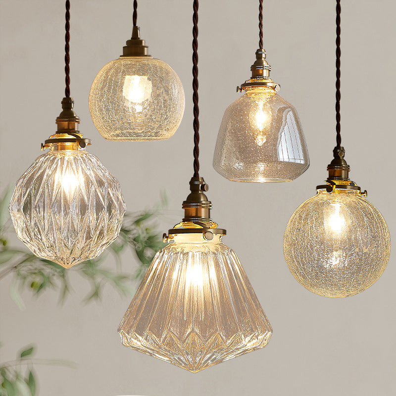 Elegant Crystal Glass Pendant Light | Nordic Design Ceiling Fixture for Dining Room Ambiance 1