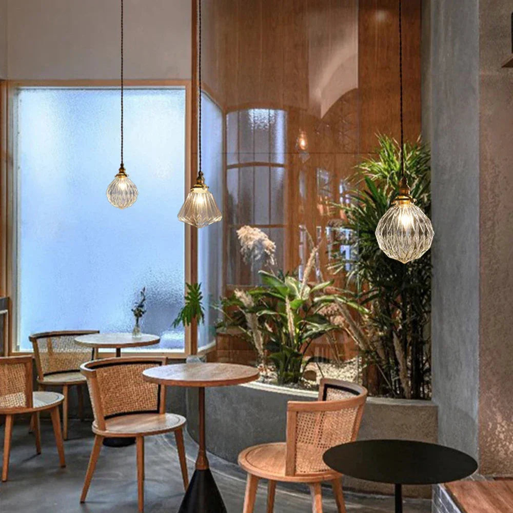 Elegant Crystal Glass Pendant Light | Nordic Design Ceiling Fixture for Dining Room Ambiance 6
