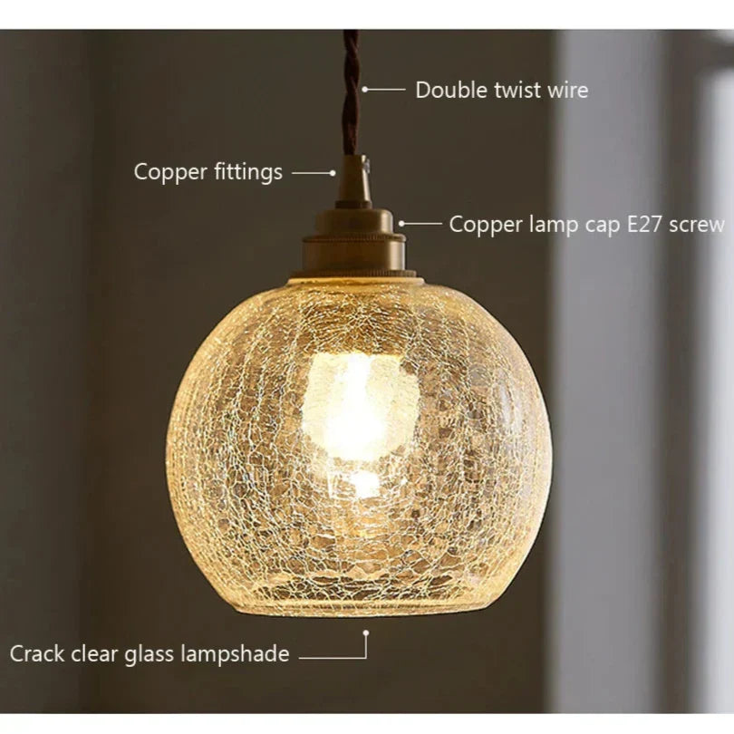 Elegant Crystal Glass Pendant Light | Nordic Design Ceiling Fixture for Dining Room Ambiance 8