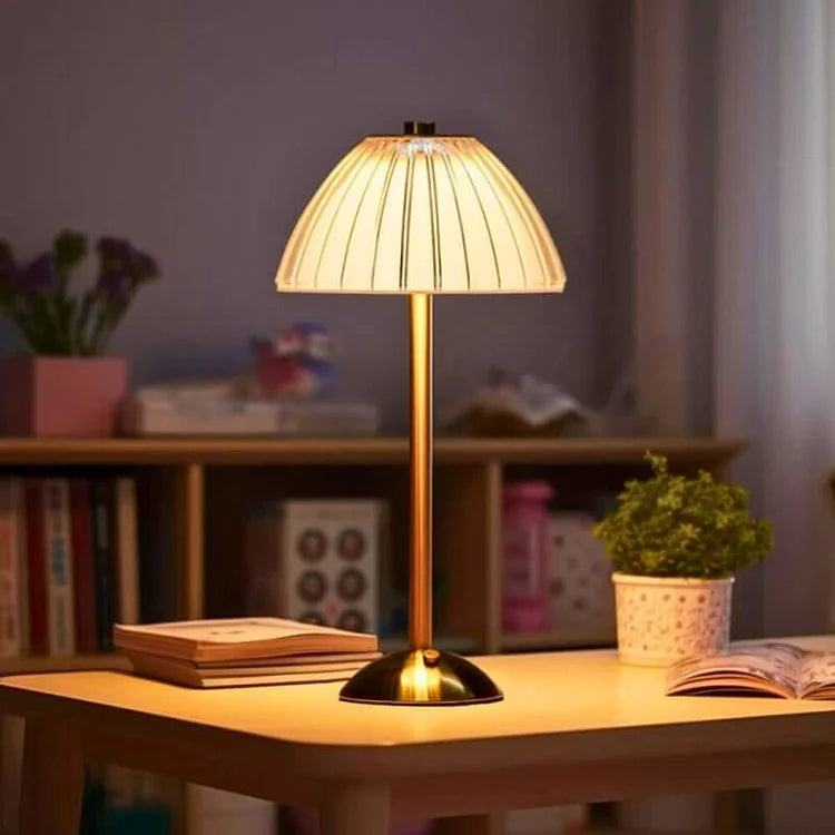 Elegant Crystal Metal | Cordless Table Lamp with USB Charging | Modern Design for Sophisticated Bedroom Decor 1