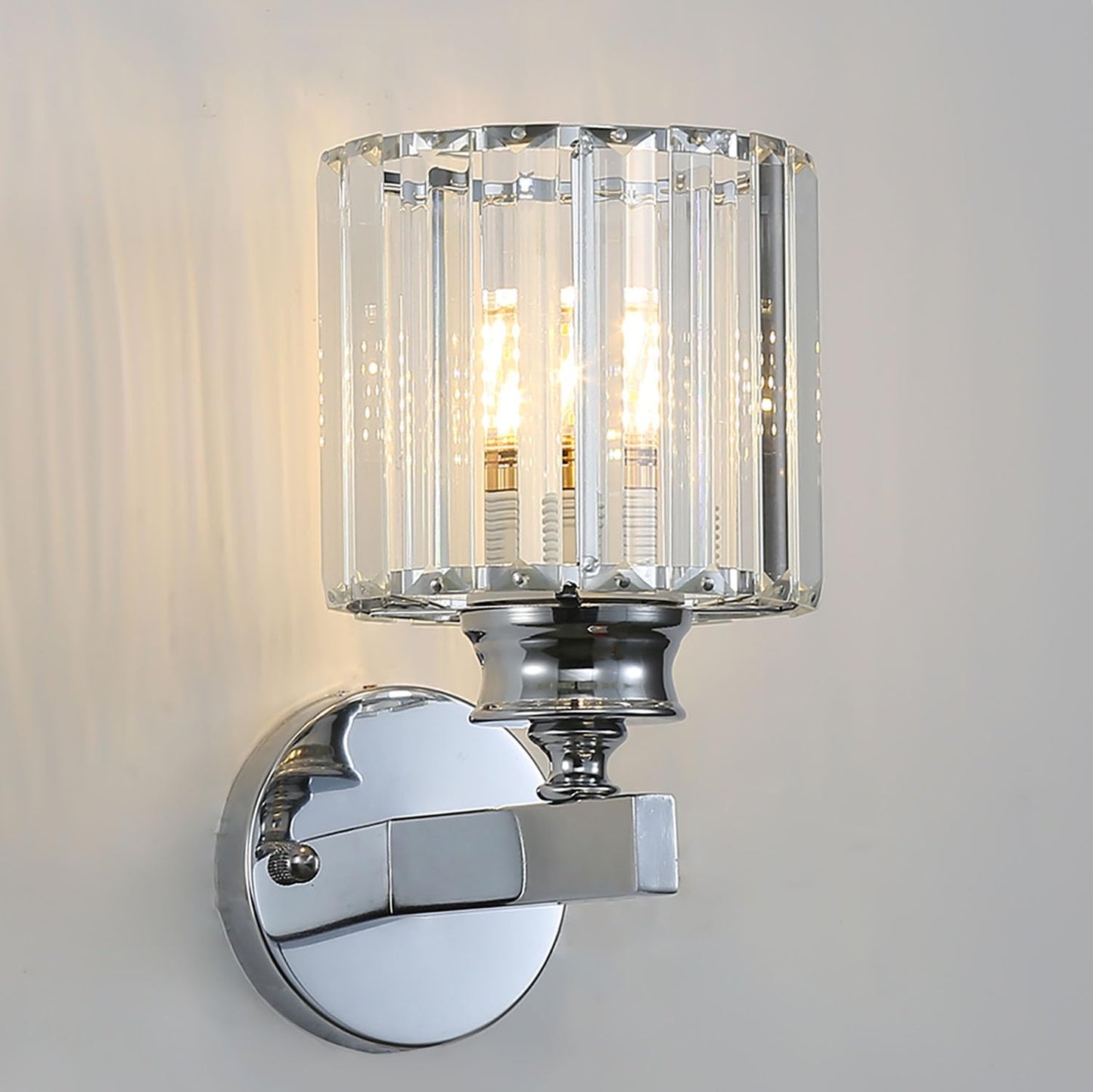 Elegant Crystal Wall Light | Customizable Sconce Light with Round or Square Shape | Modern Decor for Any Room 13