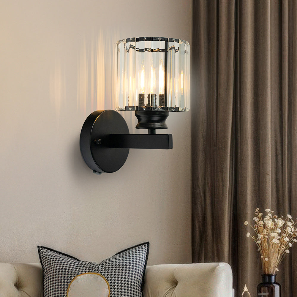 Elegant Crystal Wall Light | Customizable Sconce Light with Round or Square Shape | Modern Decor for Any Room 4