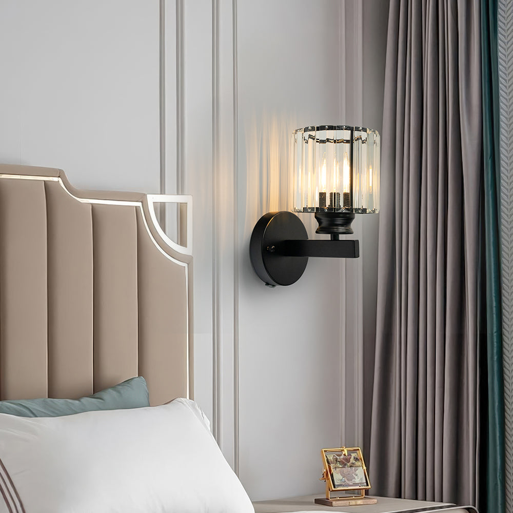 Elegant Crystal Wall Light | Customizable Sconce Light with Round or Square Shape | Modern Decor for Any Room 7