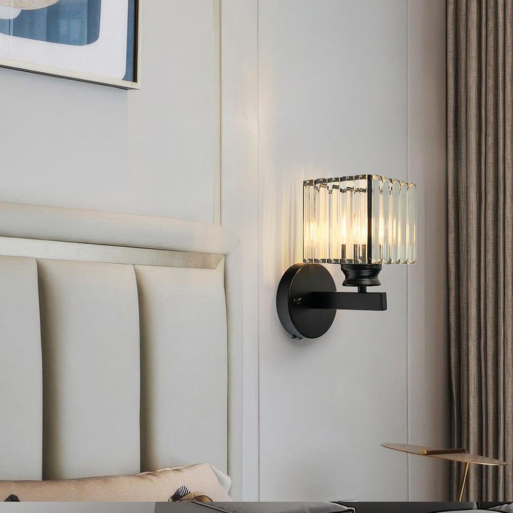 Elegant Crystal Wall Light | Customizable Sconce Light with Round or Square Shape | Modern Decor for Any Room 8