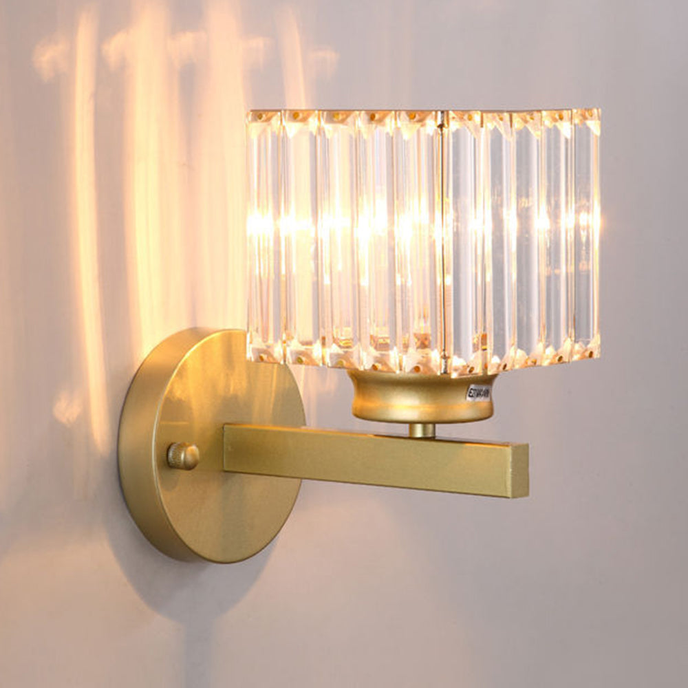 Elegant Crystal Wall Light | Customizable Sconce Light with Round or Square Shape | Modern Decor for Any Room 9