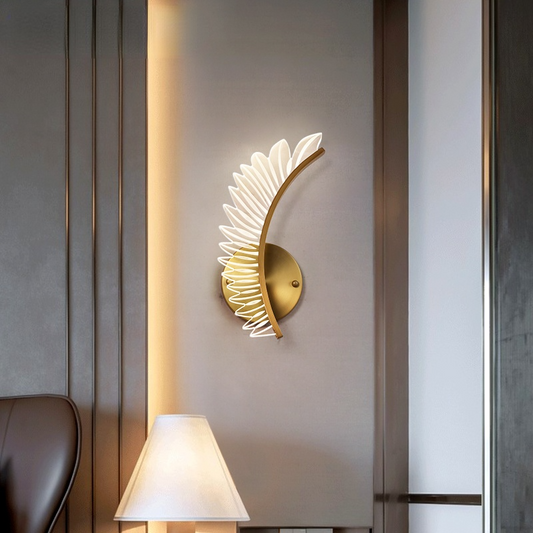 Elegant Crystal Wall Sconce Lighting with Anodized Iron Base | Stylish Wall Lamp for Cozy Atmosphere 0