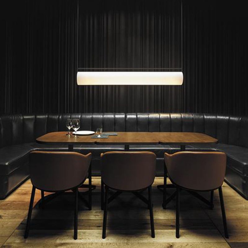 Elegant Cylindrical Black Pendant Light with Adjustable Height | Modern Kitchen Pendant Lighting for Stylish Illumination 2