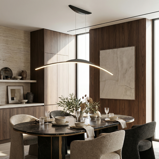 Elegant Ethirelle | Modern Pendant Light with Curved Design | Stylish Kitchen Island Lighting for Contemporary Spaces 0