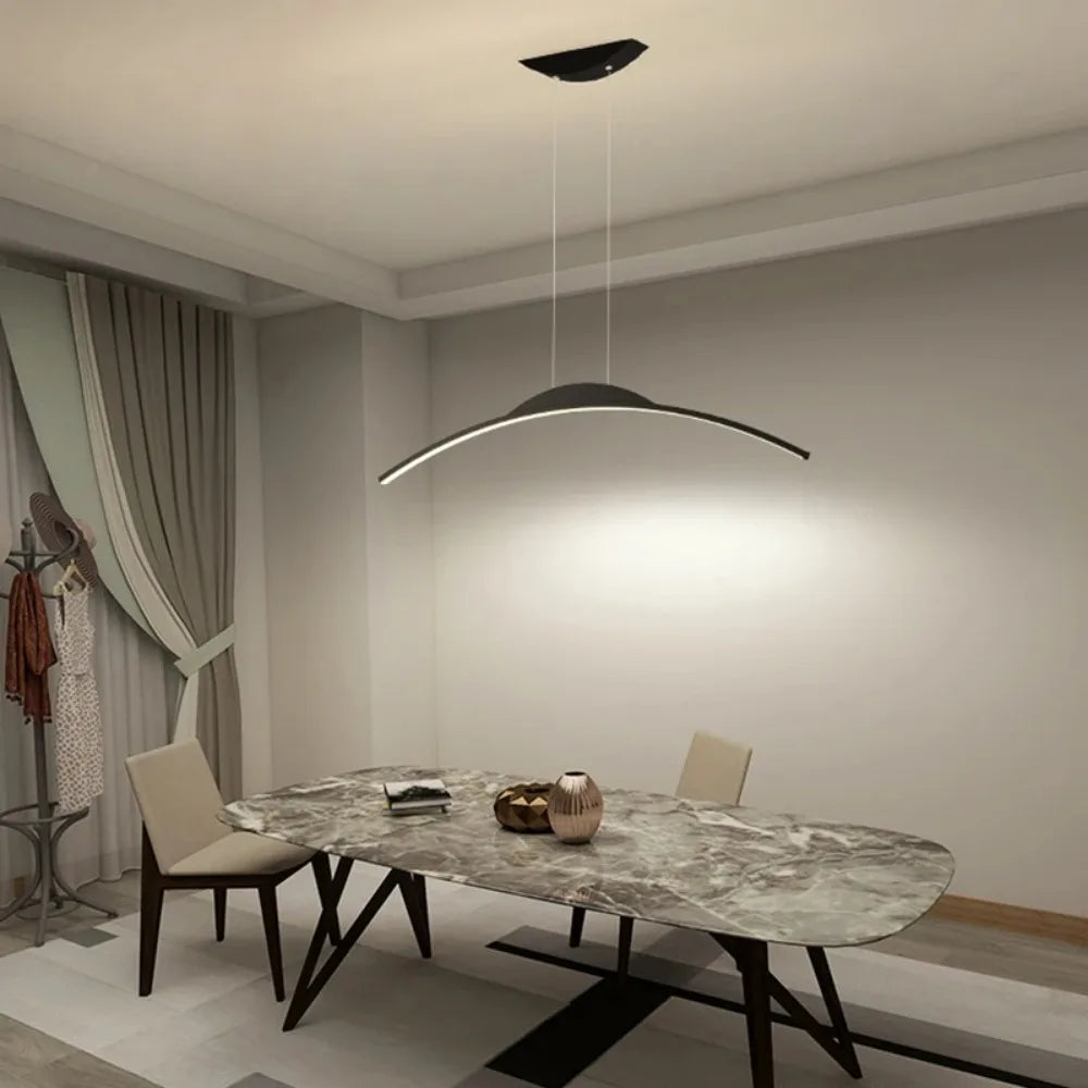 Elegant Ethirelle | Modern Pendant Light with Curved Design | Stylish Kitchen Island Lighting for Contemporary Spaces 6