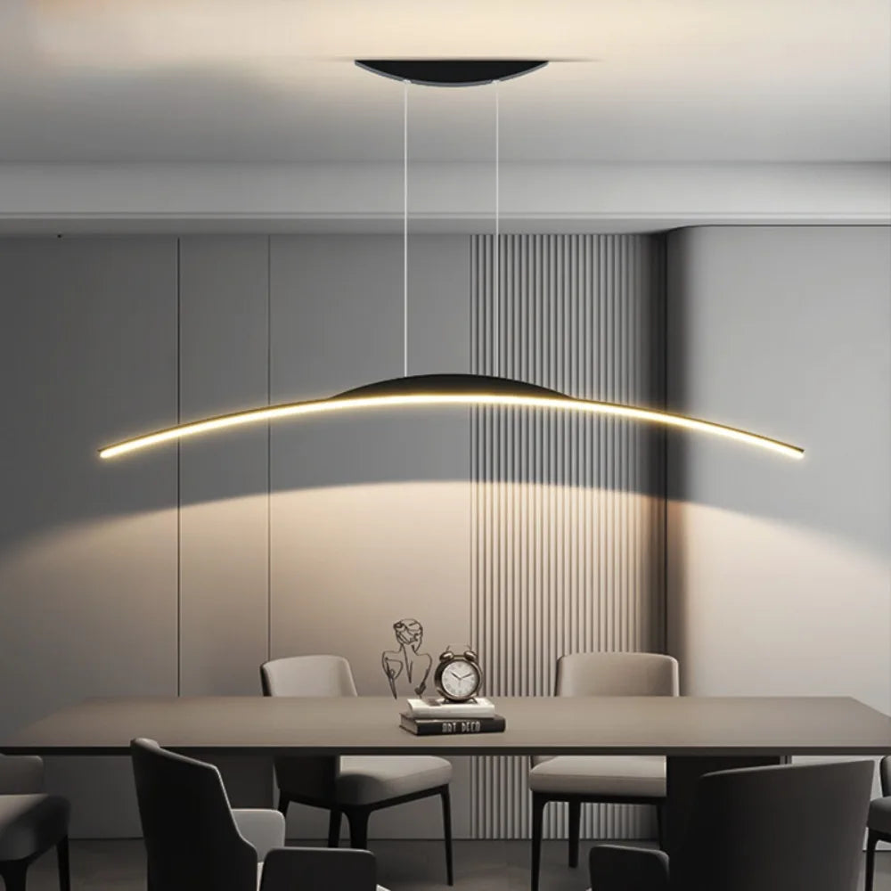 Elegant Ethirelle | Modern Pendant Light with Curved Design | Stylish Kitchen Island Lighting for Contemporary Spaces 8