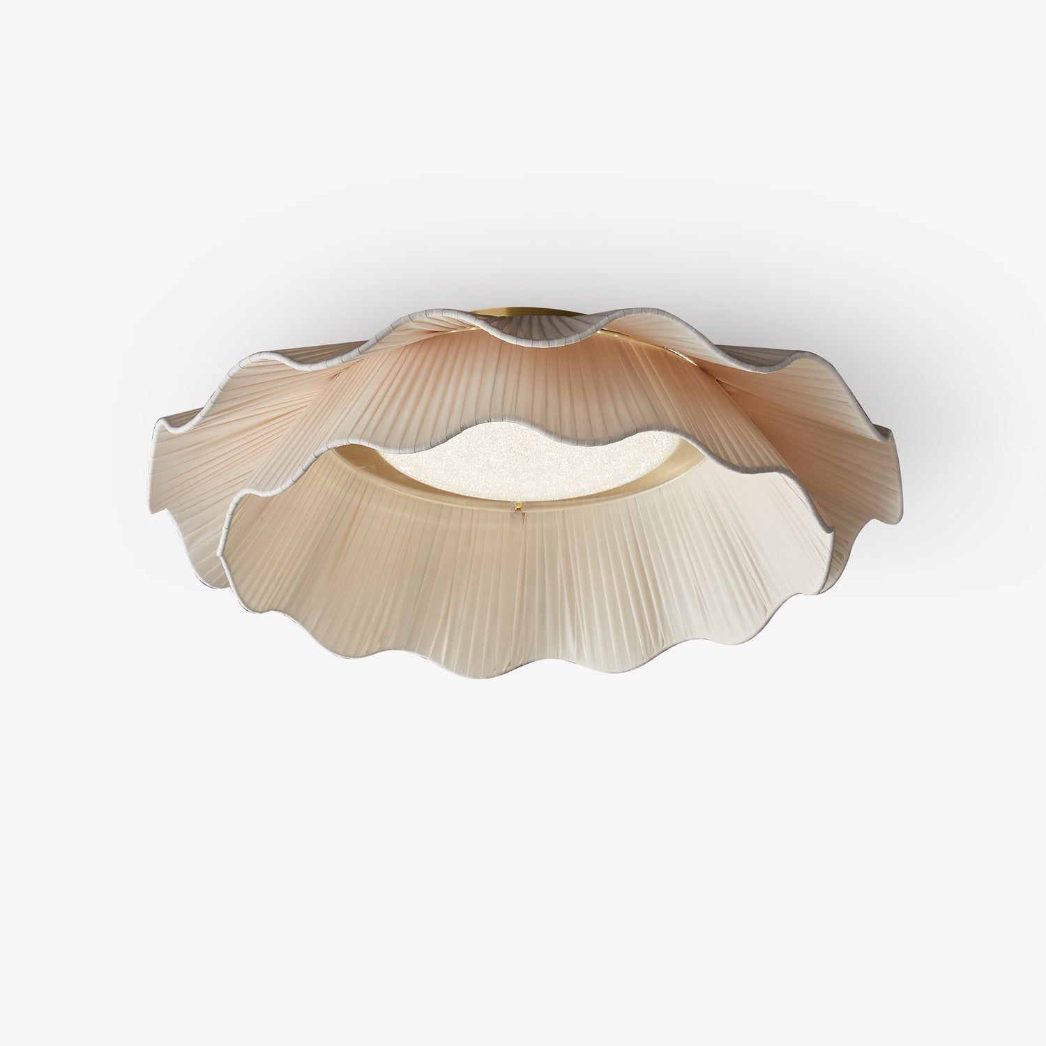 Elegant Fabric Wave Flush Mount Ceiling Light with Soft LED Illumination | Modern Fixture for Ambient Lighting 1
