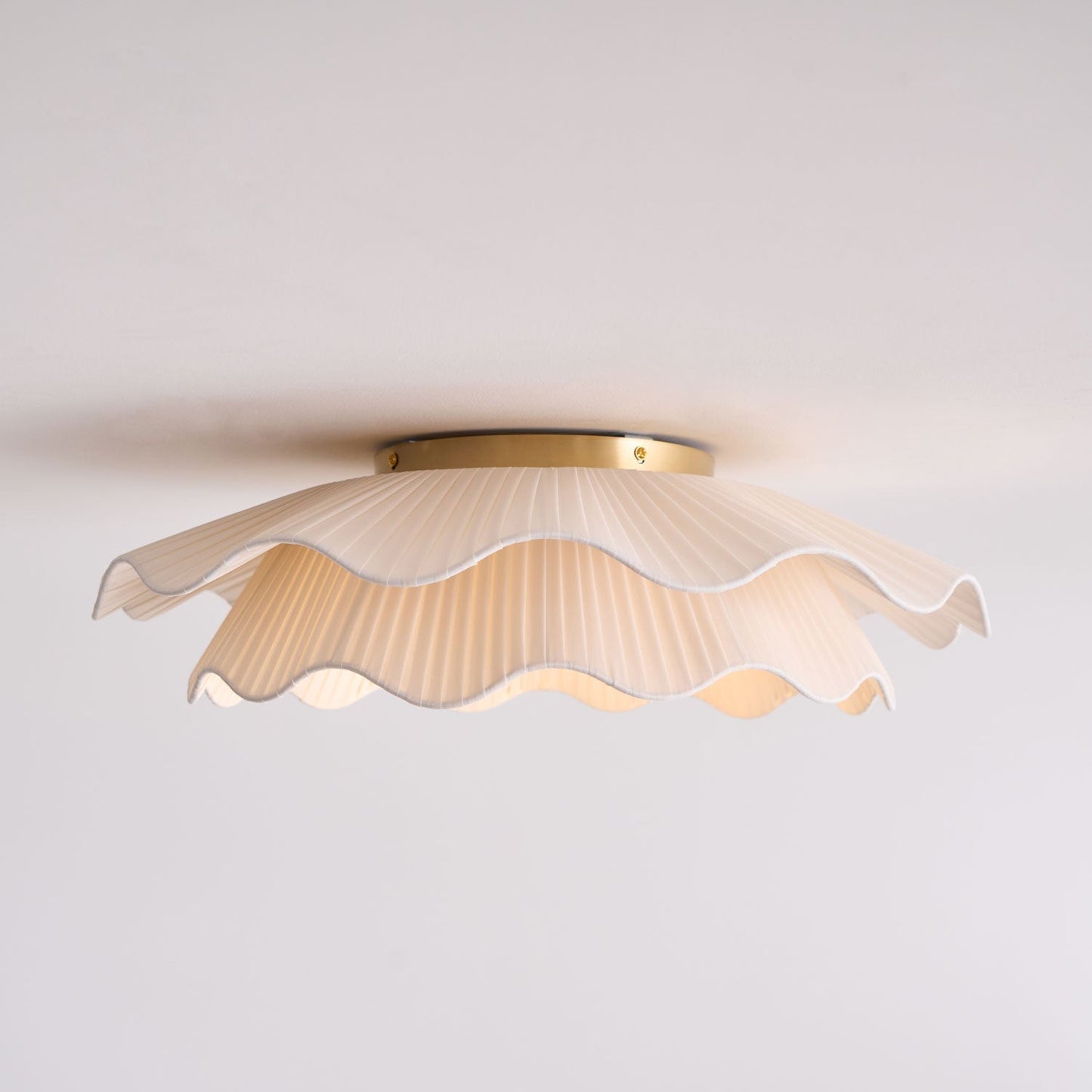 Elegant Fabric Wave Flush Mount Ceiling Light with Soft LED Illumination | Modern Fixture for Ambient Lighting 4
