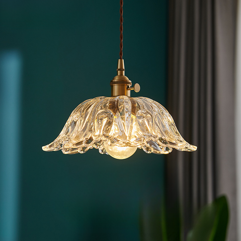 Elegant Floral Pendant Light | Glass Pendant Lighting with Soft Glow | Timeless Design for Home Decor 1